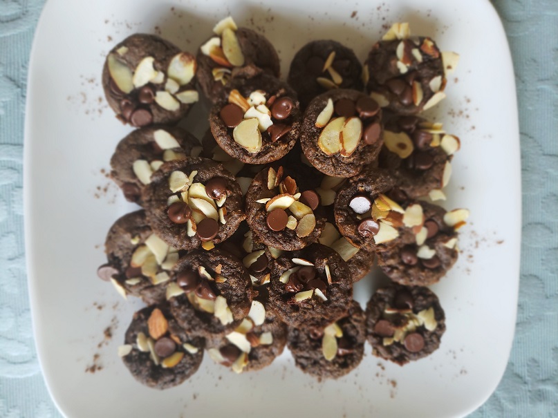 Chocolate Almond Mini Muffins