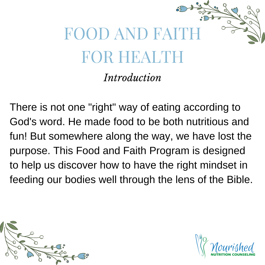 Food and Faith Program Faith Based Nutrition